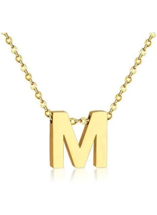 18K gold plated stainless steel initial pendant, personalized initial necklace, multi-letter name necklace for women and girls, suitable for all people.