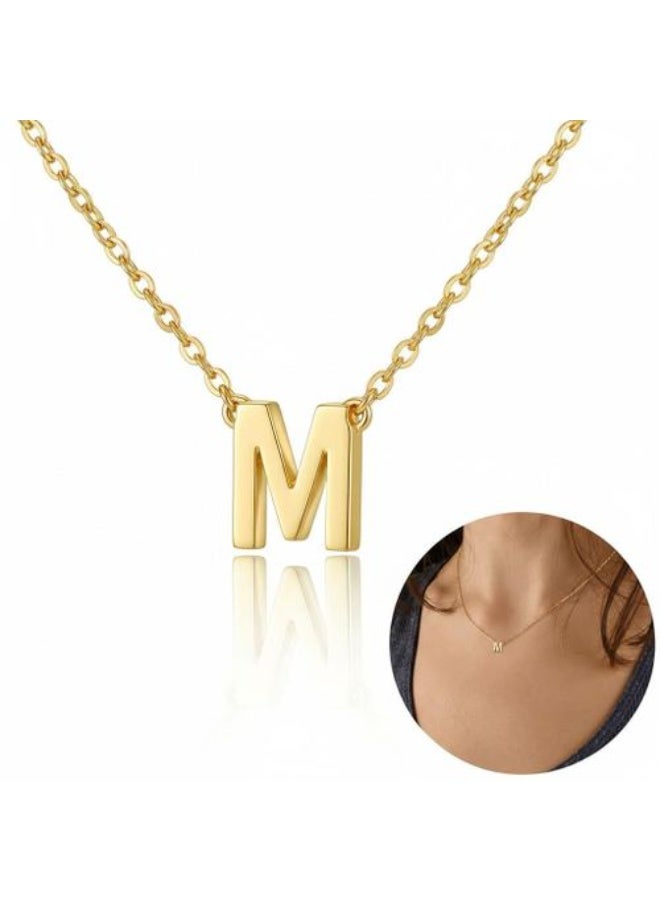 Luxuria 18K gold plated stainless steel initial pendant, personalized initial necklace, multi-letter name necklace for women and girls, suitable for all people. - Image 3