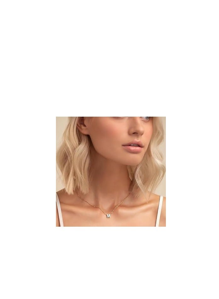 Luxuria 18K gold plated stainless steel initial pendant, personalized initial necklace, multi-letter name necklace for women and girls, suitable for all people. - Image 2