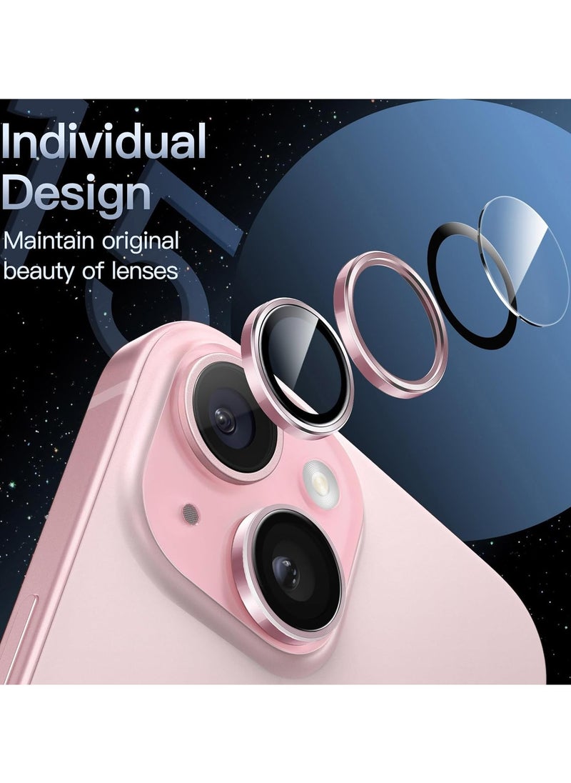 Camera Lens Protector for iPhone 15 and iPhone 15 Plus Pink