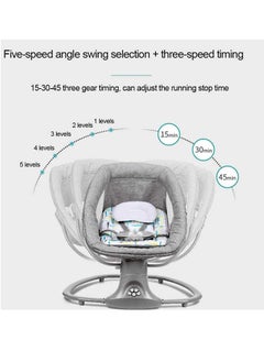 Gonice 3-in-1 Multi-function Baby Rocker With Smart Bluetooth, Five-Speed Swing, 15/30/45 Minutes Timing, Battery Or USB Powered  - Image 4
