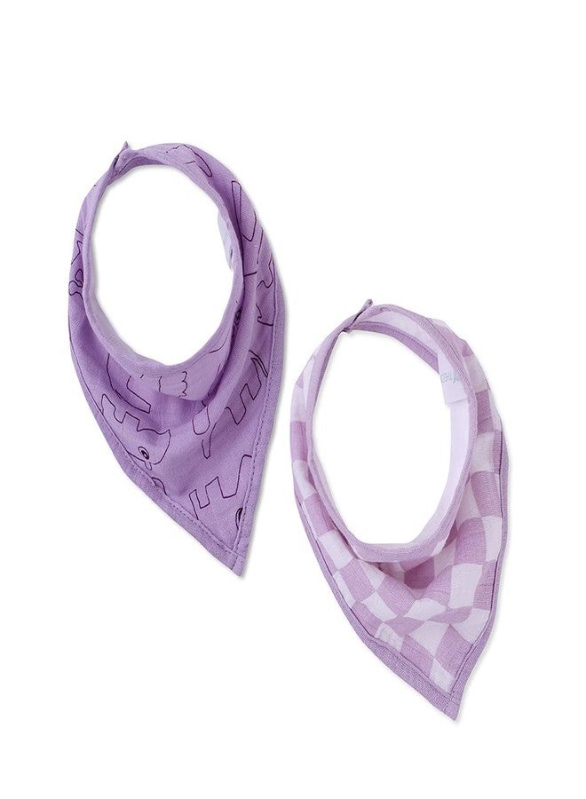 THEONI Muslin Baby Bibs, Organic Neutral Drool Bandana Bibs for Boy, Girl & Unisex Baby Bibs Soft & Super Absorbent Bandana Organic Cotton 2 Pack - Image 5