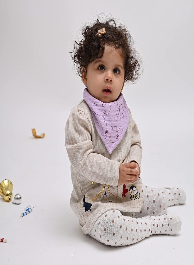 THEONI Muslin Baby Bibs, Organic Neutral Drool Bandana Bibs for Boy, Girl & Unisex Baby Bibs Soft & Super Absorbent Bandana Organic Cotton 2 Pack - Image 1