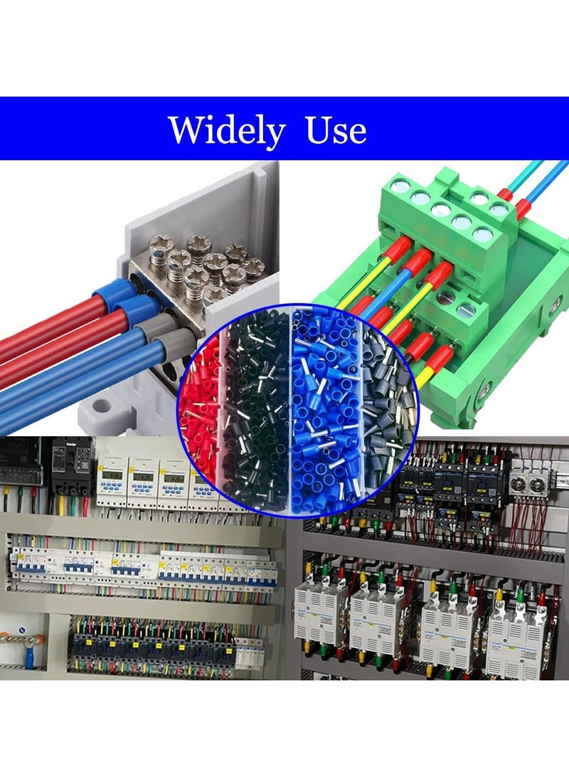CMGTYYD 1200 Piece Wire Sleeve Terminal Kit, Copper Crimp Terminal, 8 Size Awg 23 – 7 Set Terminal Connector Wire Sleeve Crimp Terminal Insulation Pin End for Electrical, Industrial  - Image 4