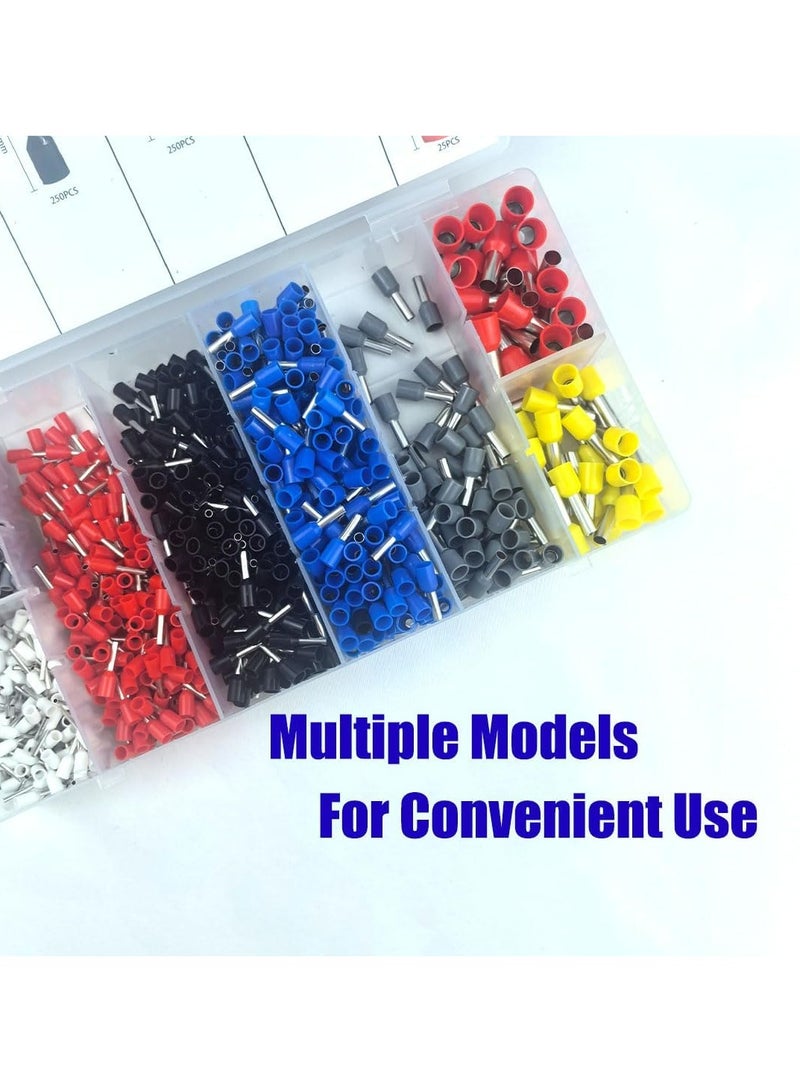 CMGTYYD 1200 Piece Wire Sleeve Terminal Kit, Copper Crimp Terminal, 8 Size Awg 23 – 7 Set Terminal Connector Wire Sleeve Crimp Terminal Insulation Pin End for Electrical, Industrial  - Image 5