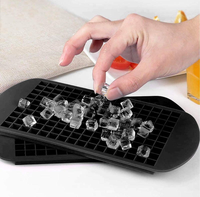 SUNBEET Silicone Mini Ice Cube Trays 160 Crushed Ice Cube Molds Easy Release Small Ice Cube for Cocktail Kitchen Gadgets Stackable Ice Trays Specialty Accessories Tool for Freezer Pack of 2 - Image 5