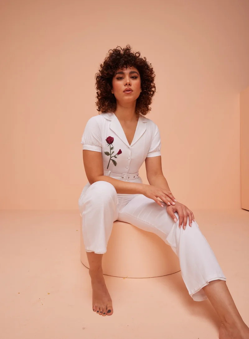 أشيتا فرنانديز Ankle-Length Jumpsuit with Belt
