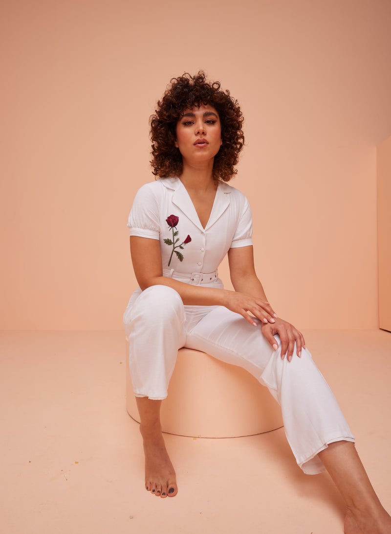 أشيتا فرنانديز Ankle-Length Jumpsuit with Belt  - Image 4