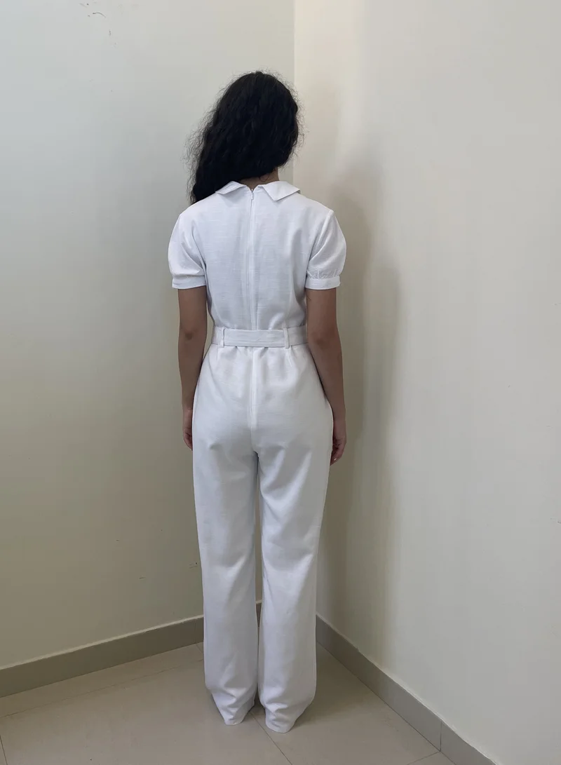 أشيتا فرنانديز Ankle-Length Jumpsuit with Belt