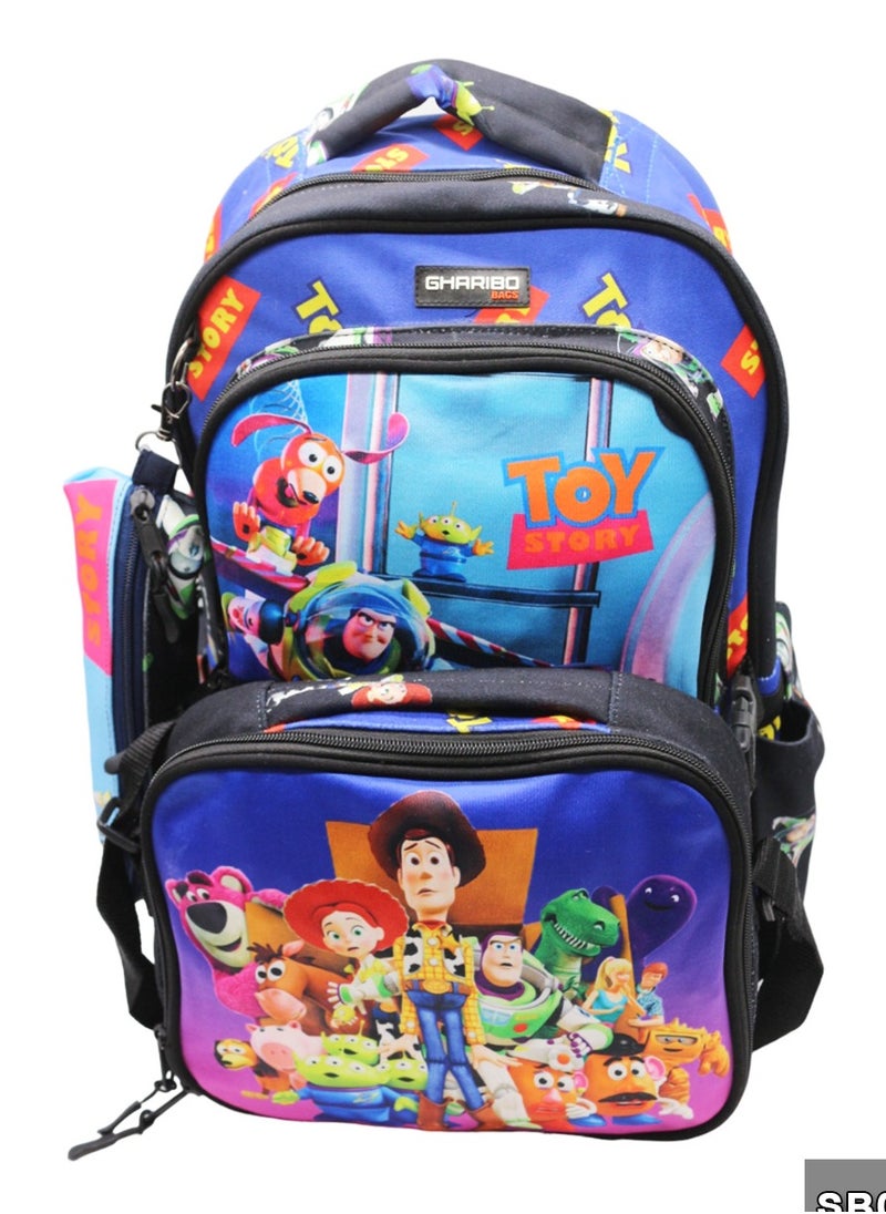 Gharibo Bags School backpack with lunch bag Size 17 model 32 Toy Story  - Image 1