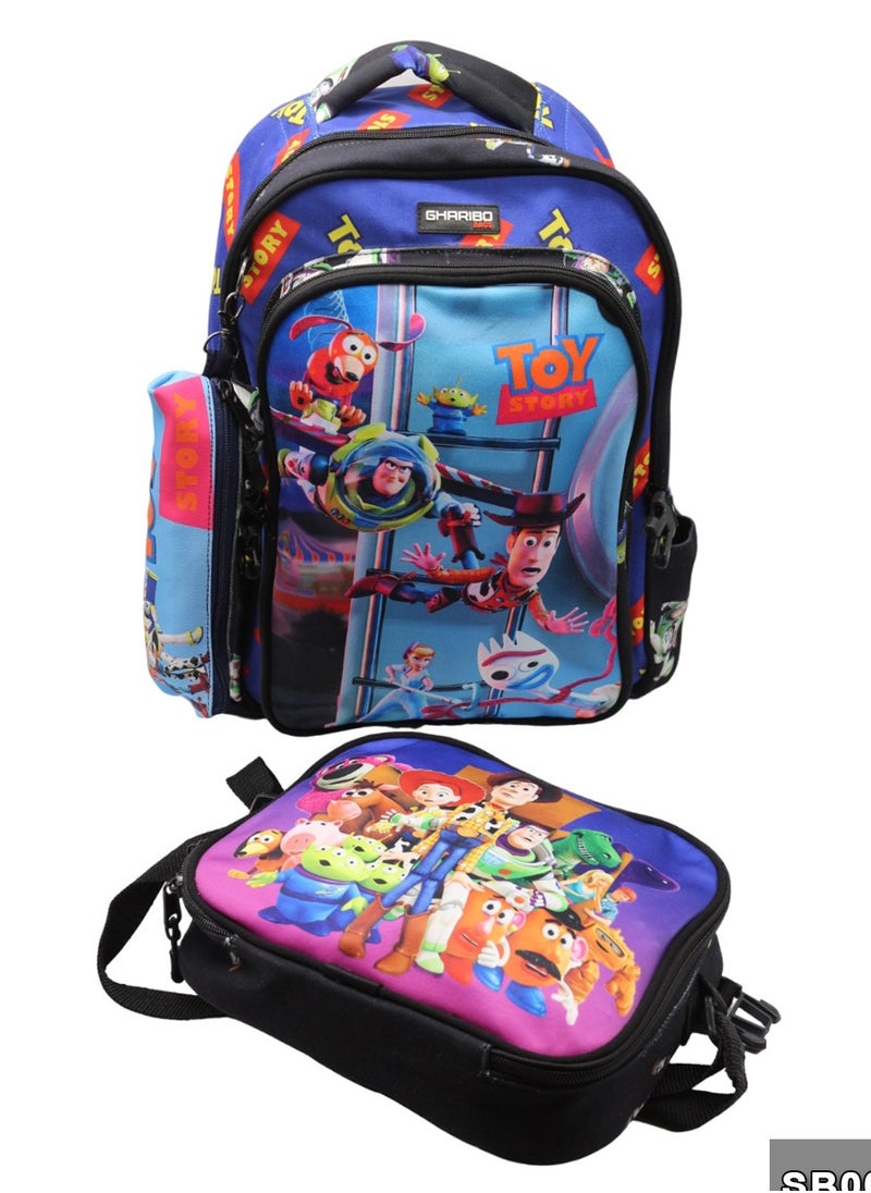 Gharibo Bags School backpack with lunch bag Size 17 model 32 Toy Story  - Image 2