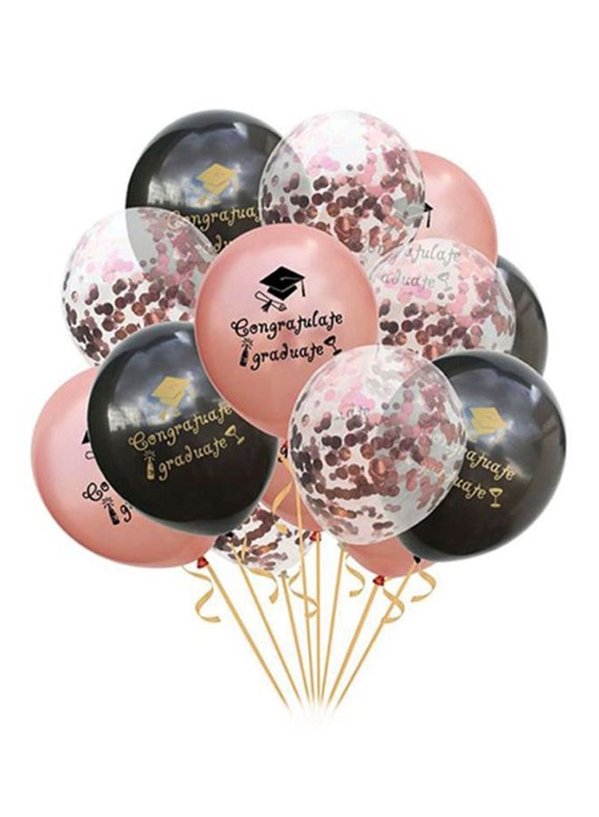 Sharpdo 15-Piece Congratulate Graduate Party Decoration Inflatable Latex Balloons - Image 2