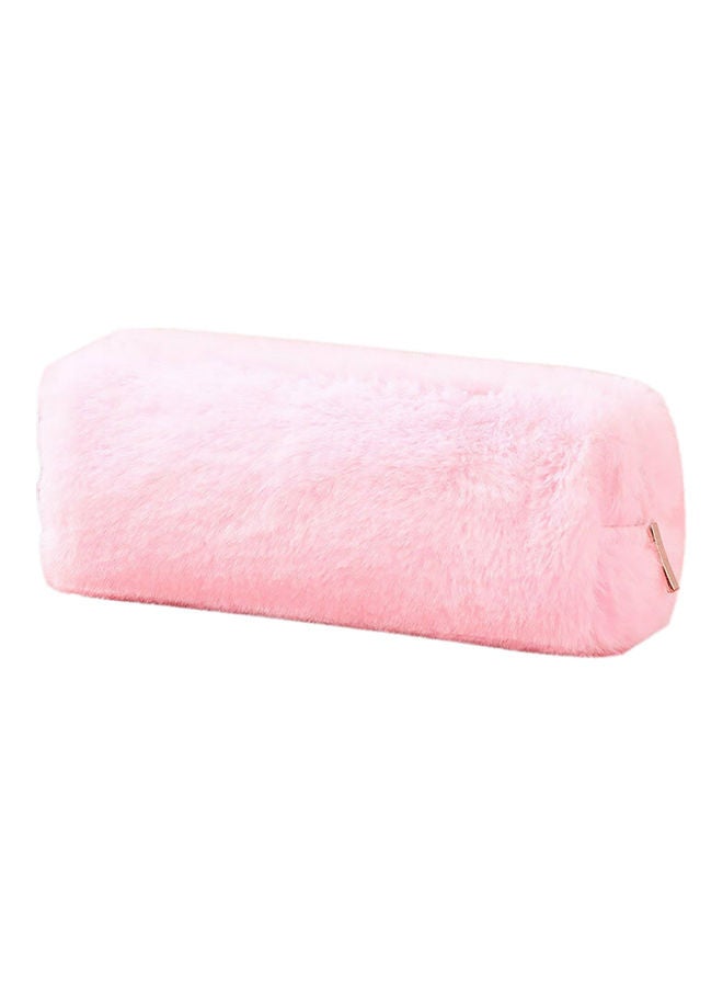 NIBEMINENT Lovely Girl Plush Pencil Case Pink