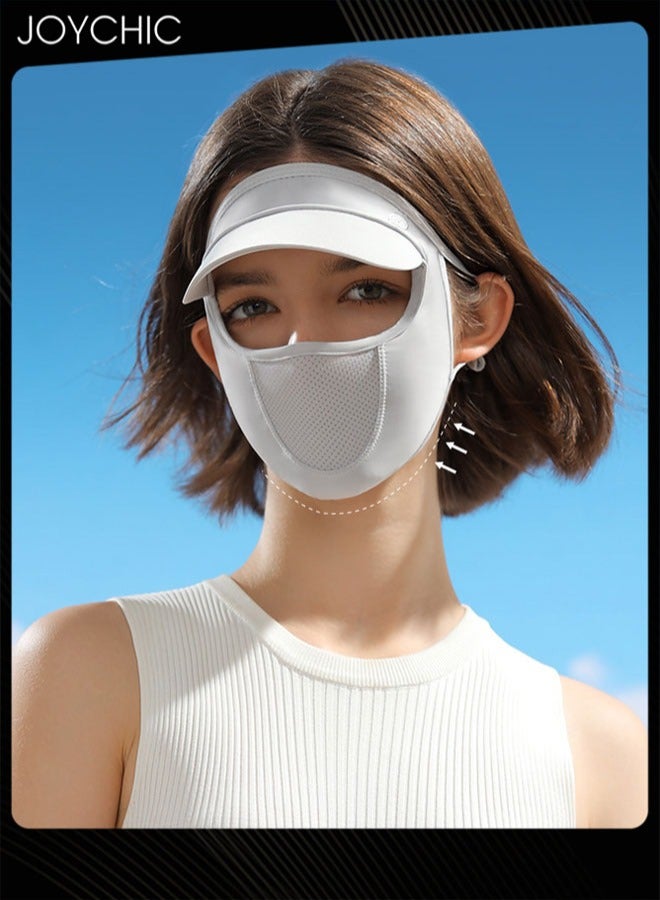 Joychic Ice Silk Sunscreen Full Face Mask Women Summer Anti-ultraviolet Quick-drying Sun Protection Facemask for Outdoor Camping Hiking  - Image 2