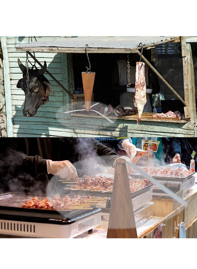 Captaintech Fly Fans for Tables Indoor Outdoor Meal, 2 pcs Fly Fan for Picnic Restaurant Fan, Portable Table Keep for Your Food Clean, Upgraded Keeps Flies Away - Image 4