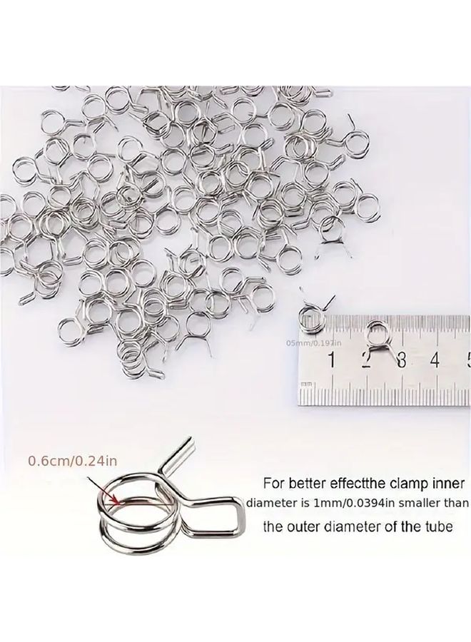 20pcs 6mm Water Pipe Clip Adjustable Spring Lock For Irrigation Tubing - Image 4