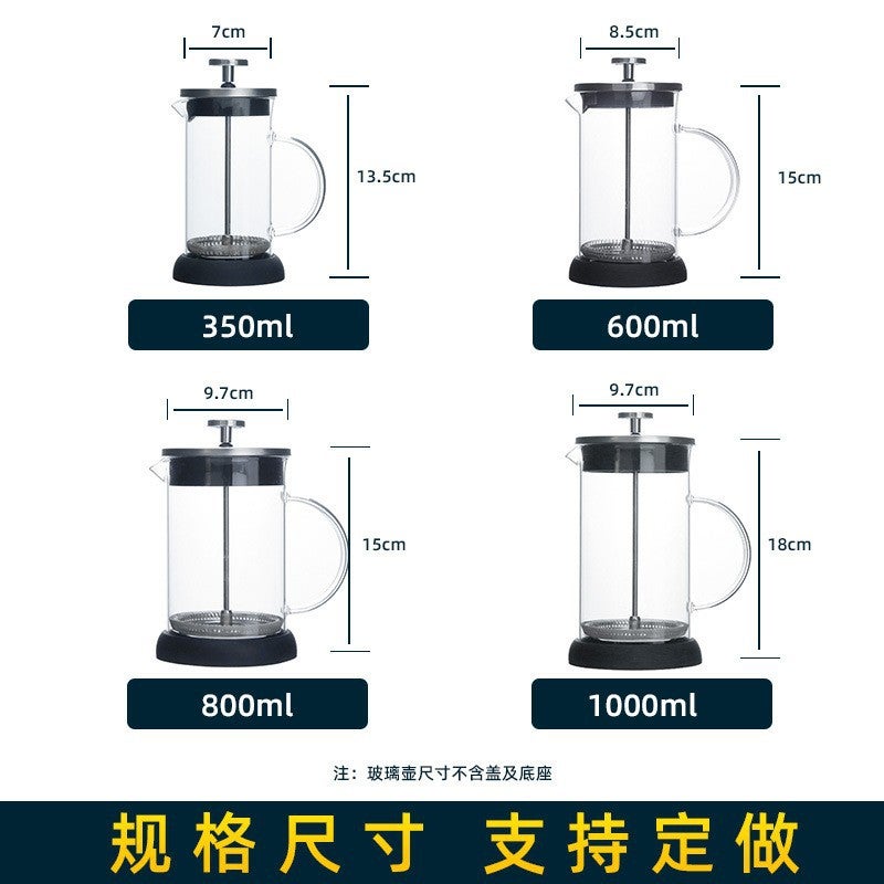 New Tea-Making Heat-Resistant Tea Maker High Borosilicate Glass Teapot Hand-Made Coffee Pot Method Pressure Pot Tea Set - Image 5