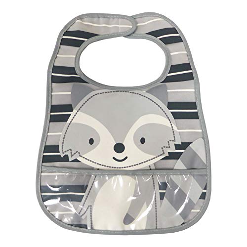 Neat Solutions 2 Pack Water Resistant Toddler Bib Set - Bear & Raccoon, Multi - Image 3