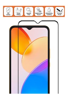 NAFCO For Honor X5 - Full Glue Tempered Glass Screen Protector - Advanced Border-Less Full Edge to Edge ,Shatterproof , High Responsiveness , Higher Transparency , Quick to Install ,Anti-scratch and Bubble-free Screen Protector - Black  - Image 3