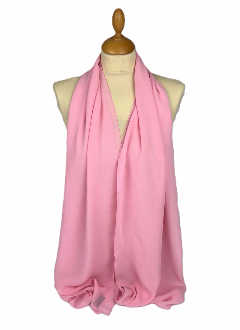Perfectory - PERFECTORY Women Lightweight Solid Chiffon Hijab Shawl Soft Premium Abaya Shawl Wrap Scarves, Long Bridal Hijab Scarf- Baby Pink - Image 1