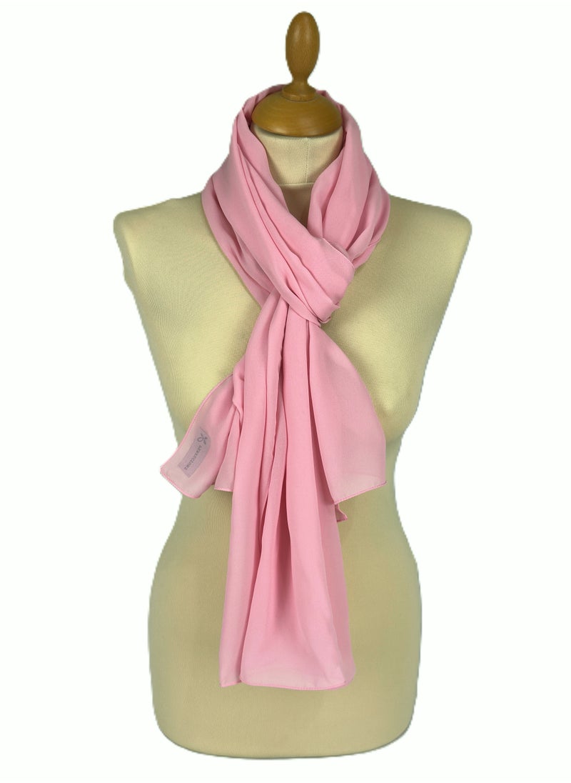 Perfectory - PERFECTORY Women Lightweight Solid Chiffon Hijab Shawl Soft Premium Abaya Shawl Wrap Scarves, Long Bridal Hijab Scarf- Baby Pink - Image 1