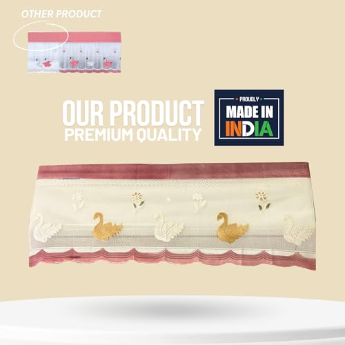 Da Anushi Cotton Net Split AC Cover Indoor Unit for 1.5 Ton Capacity AC, Premium Work Indoor AC Dust Protection Cover Designer Summer Ac Cover for 1.5 Ton Ac (38 X 15.35 X 7.8 inch, Peach) - Image 4