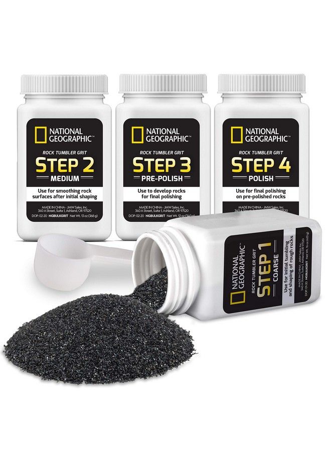 NATIONAL GEOGRAPHIC طقم إعادة تعبئة جزيئات الصخور ومواد التلميع لجهاز تلميع الصخور - جزيئات تلميع تصل إلى 20 رطلاً من الصخور - يعمل مع أي جهاز تلميع صخور - مستلزمات جهاز تلميع الصخور - Image 2