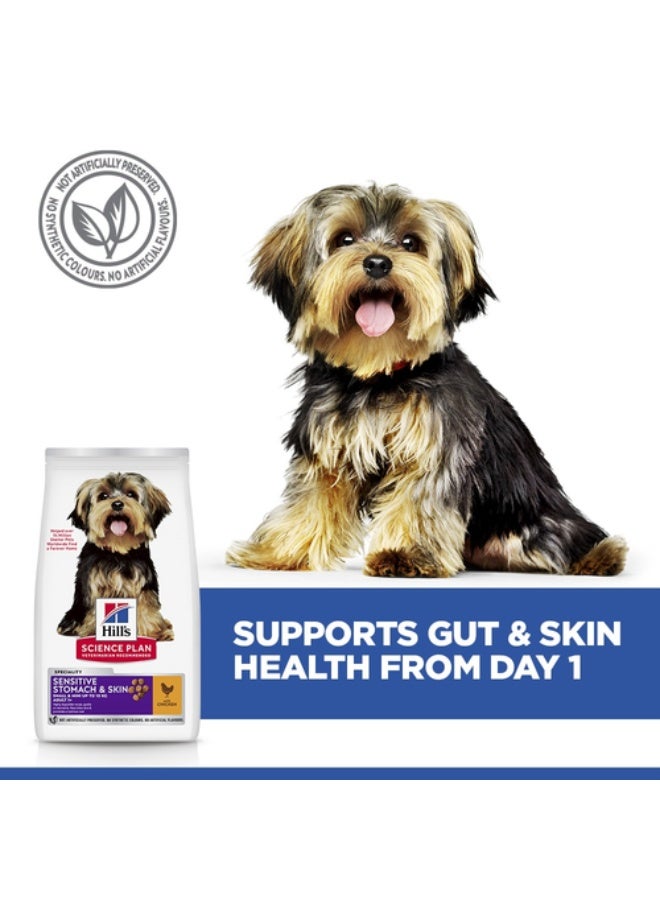 Hills Hill’s Science Plan Sensitive Stomach & Skin Small & Mini Adult Dog Food 1.5kg – Chicken Formula for Digestive Health & Healthy Skin - Image 5