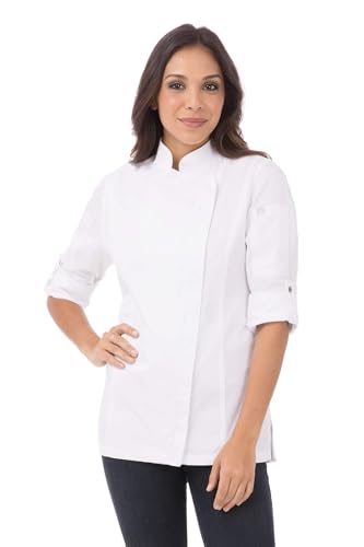 Chef Works Women's Hartford Chef Coat, White, X-Large - Image 5