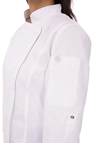 Chef Works Women's Hartford Chef Coat, White, X-Large - Image 4