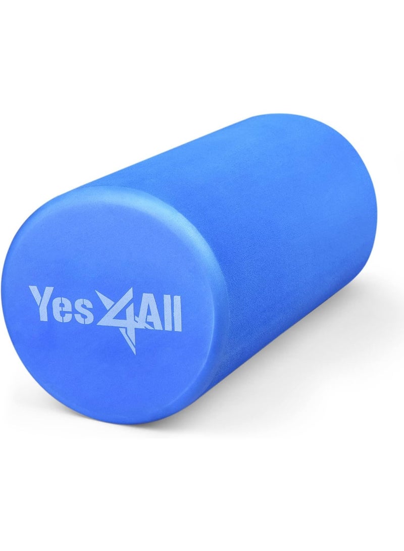 Yes4All 12 Inch EVA Foam RollerBack Roller High Density Foam Rollers Foam Roller for Physical Red Exercise Blue