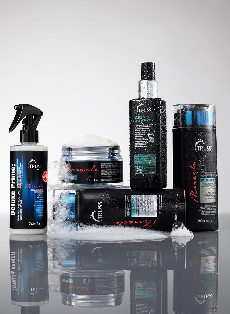 تروس بروفيشنال أمينو ميراكل بخاخ للحماية من الحرارة للشعر| يمنع التجعد والرطوبة|يغذي الشعر المعالج بالألوان والمعالج كيميائيًا |رذاذ مرطب لفك التشابك | 225 مل/7.61 أونصة - Image 4