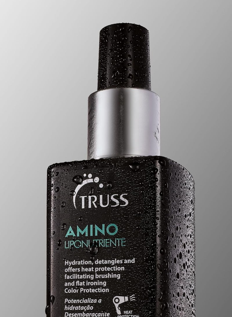 تروس بروفيشنال أمينو ميراكل بخاخ للحماية من الحرارة للشعر| يمنع التجعد والرطوبة|يغذي الشعر المعالج بالألوان والمعالج كيميائيًا |رذاذ مرطب لفك التشابك | 225 مل/7.61 أونصة - Image 3