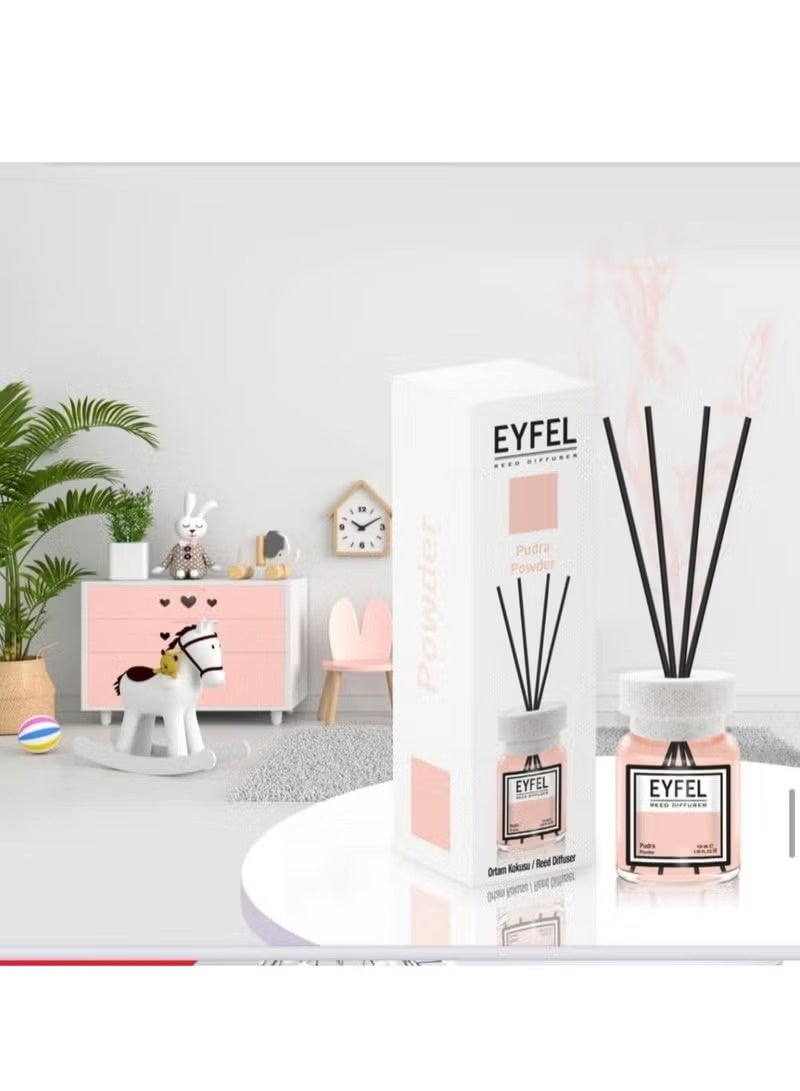 EYFEL Reed Diffuser Powder - 120ml | Long-lasting Fragrance for Home & Office | Aromatherapy Essential Oil Diffuser | Natural Scent Enhancer | Easy-to-Use Air Freshener | Enhance Mood & Ambiance - Image 3