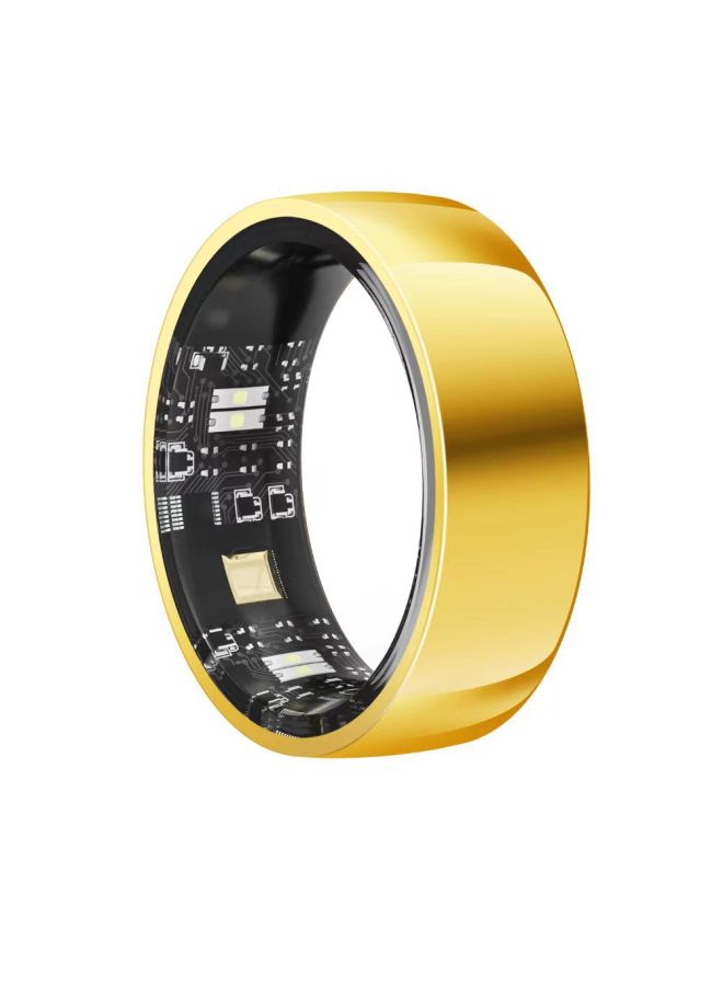 حلقة غراء ذكية تعمل بالبلوتوث ومقياس التأكسج ومعدل ضربات القلب ومراقبة النوم والرياضة والشحن اللاسلكي الصحي - اللون: ذهبي 12 # - Image 1