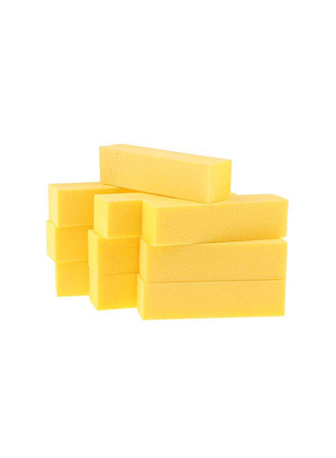 brunson Nail Buffer BlocksBuffing Sanding Sponge, Buffing Nail Files, 10 Pieces Per Pack - NBBY10 - Image 1