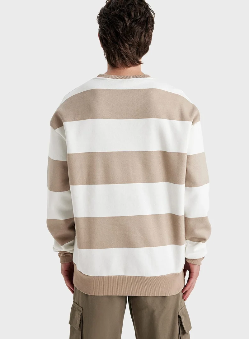 DeFacto Color Block Knitted Sweatshirt