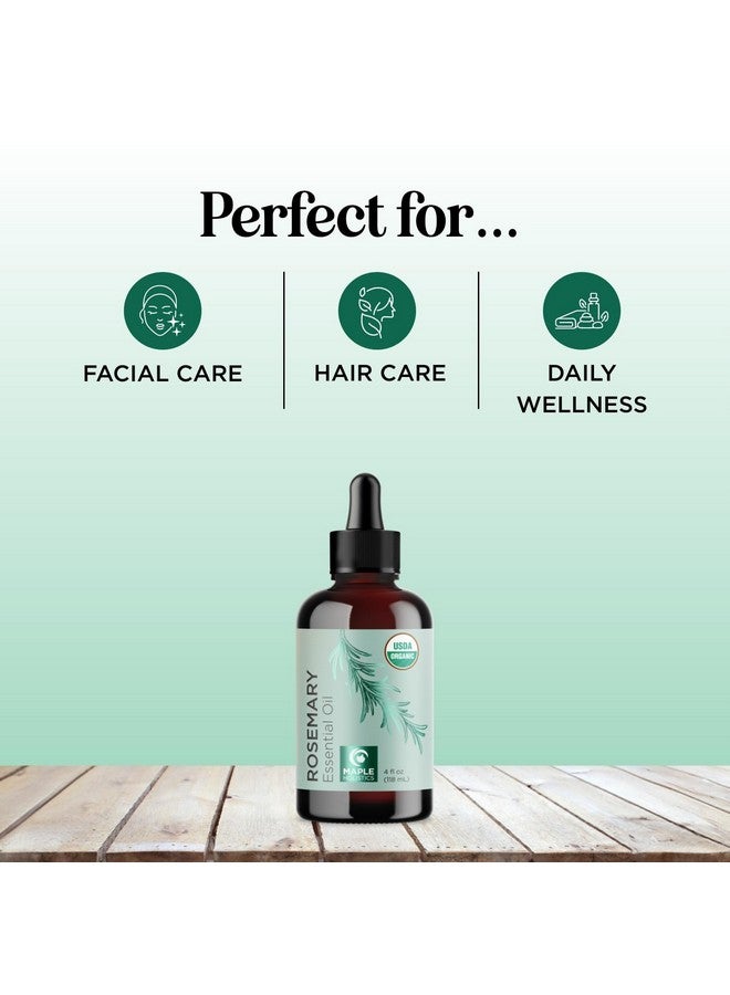 مايبل هوليستكس زيت إكليل الجبل العضوي المعتمد للشعر - كبير جدًا 100% زيت إكليل الجبل العطري العضوي المعتمد من وزارة الزراعة الأمريكية للشعر والبشرة والأظافر - زيت شعر عضوي لعلاج فروة الرأس الجافة وزيادة الحجم واللمعان - Image 5