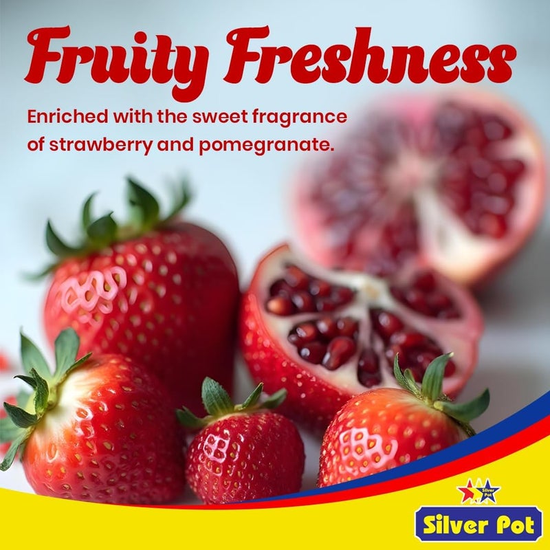 Silver Pot Strawberry & Pomegranate Hand Wash Twin Pack - Image 3