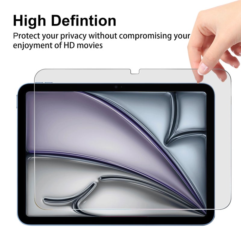 Juvraixo Privacy Screen Protector for iPad Air 11 Inch M3/M2 (7th/6th Generation, 2025/2024) 9H Tempered Glass [Face ID & Apple Pencil Compatible] HD Clear Case Friendly - Image 5