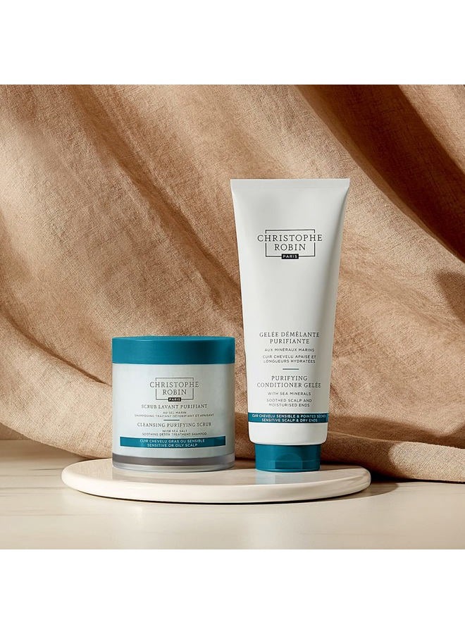 Christophe Robin Purifying Lightweight Conditioner Gelèe With Sea Minerals for Soft Lengths and Oily Scalp 6.7 fl. oz - Image 5