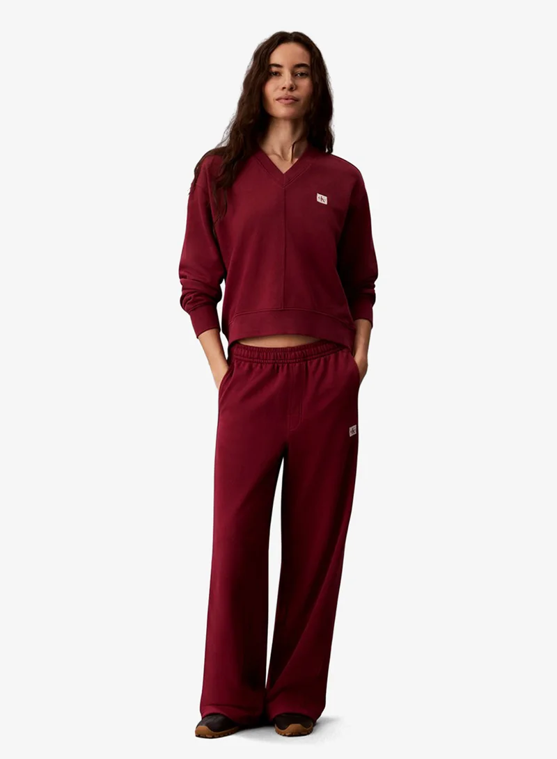Calvin Klein Jeans  Relaxed Woven Monologo French Terry Sweatshirt for Women | Best Price UAE