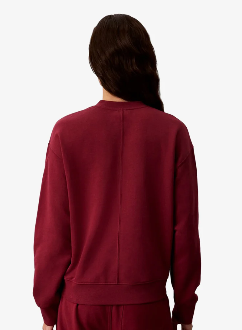Calvin Klein Jeans Relaxed Woven Monologo French Terry Sweatshirt