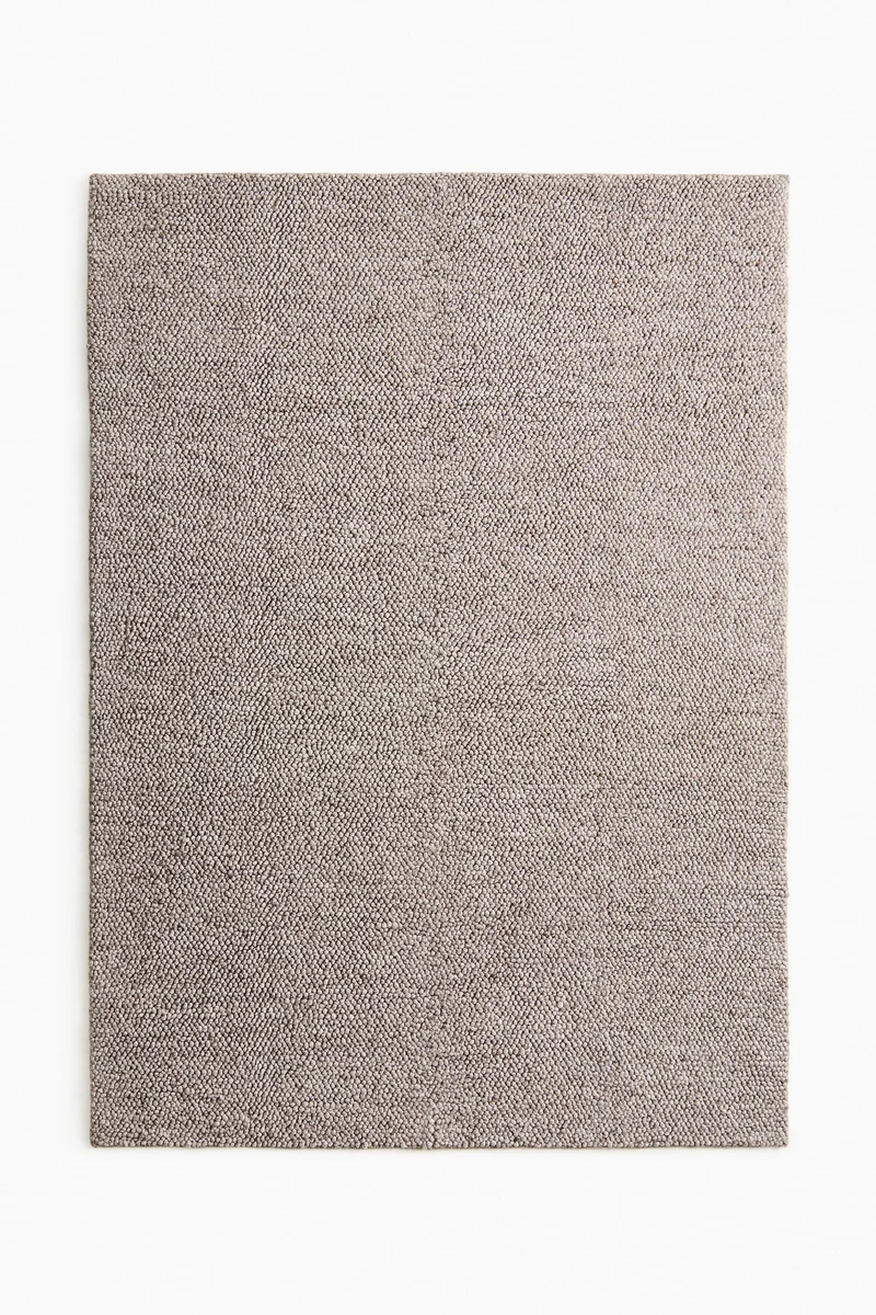 H&M Large textured weave wool-blend rug