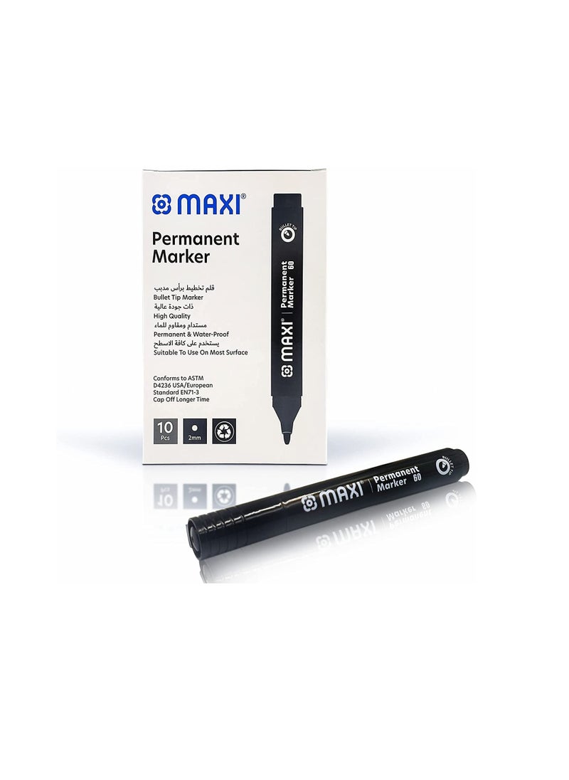 Maxi Permanent marker with Bullet tip 10pc Black - pzsku/Z3FCD4DC96039004A7F5FZ/45/_/1679309623/81d059f1-657e-4c6a-b5cc-9dae393aea5a