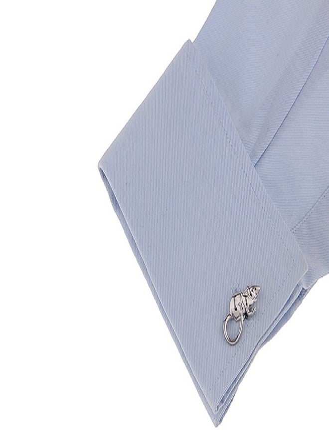 MRCUFF Mouse Rat Animal Pair Cufflinks in Presentation Gift Box & Polishing Cloth - Image 3