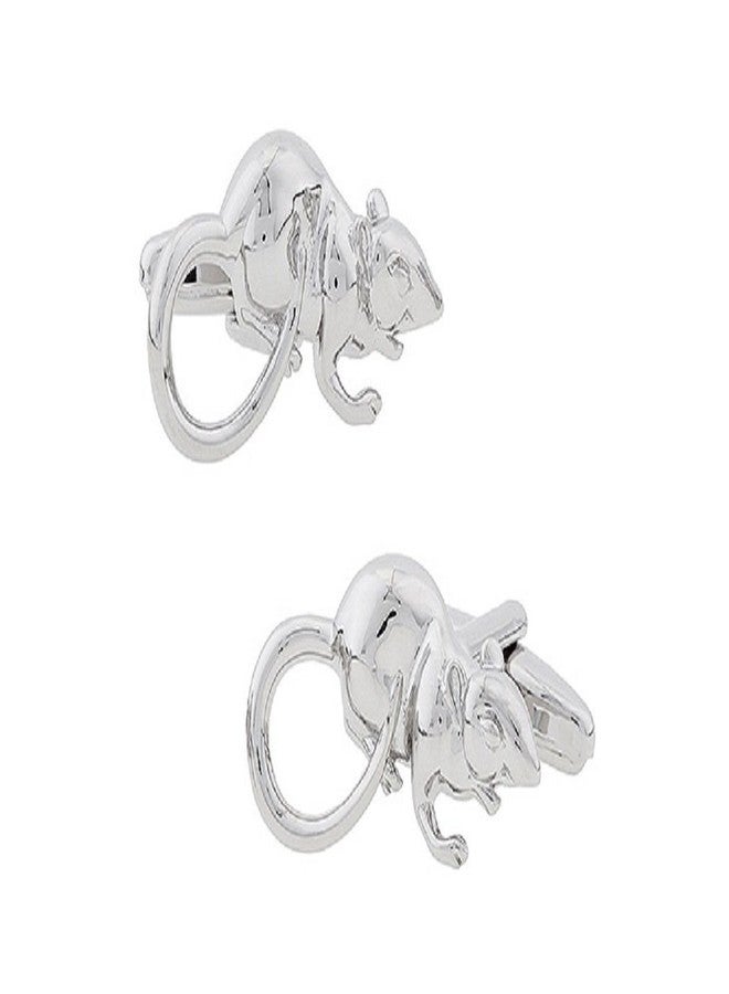 MRCUFF Mouse Rat Animal Pair Cufflinks in Presentation Gift Box & Polishing Cloth - Image 1