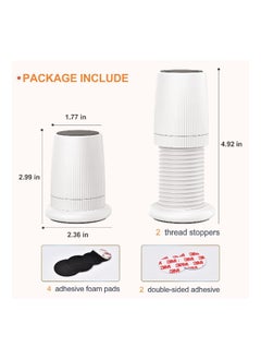 Generic Adjustable Furniture Bed Risers, 2.9-4.9in Furniture Anti-Shake Tools, Self-Adhesive Plastic Anti Slip Round Couch Risers for Bed, Sofa, Desk and Chair Legs, 2 Pcs (White)  - Image 3