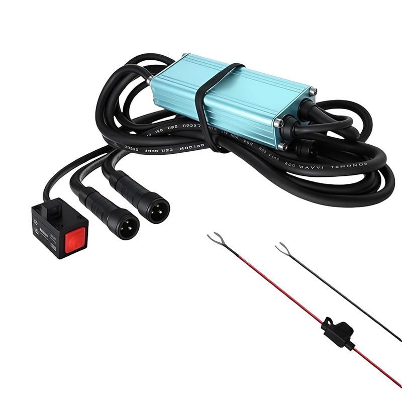 Sorax Motorcycle Fog Light Flasher 100W Wiring Kit Harness Plug N Play System Compatible for 12-24V - Image 3