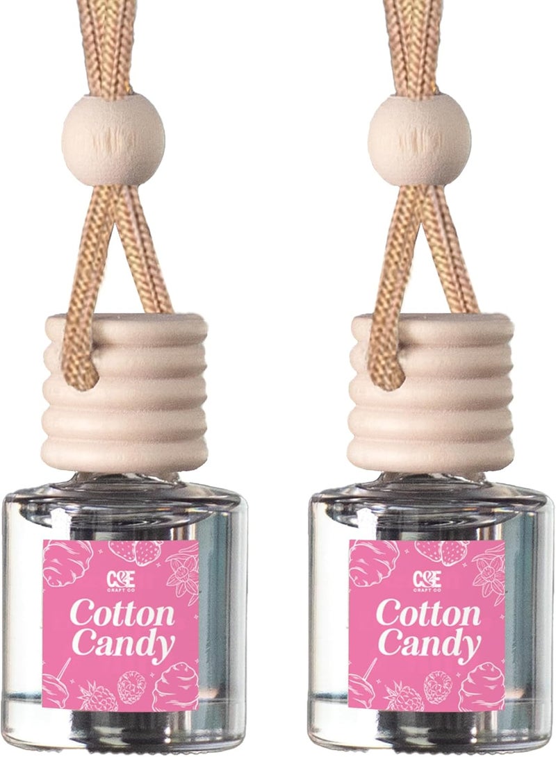 CE CRAFT زيت عطر معلق للسيارة من CANDECraftCo، معطر سيارة أوتوماتيكي للزيوت الأساسية، روائح علاج عطري ناشر للسيارة، طويل الأمد (حلوى القطن) - Image 1
